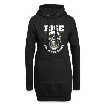 Volley-ball Volley-ball Crânes - Sweat-shirt à capuche long Femme - noir - Devant