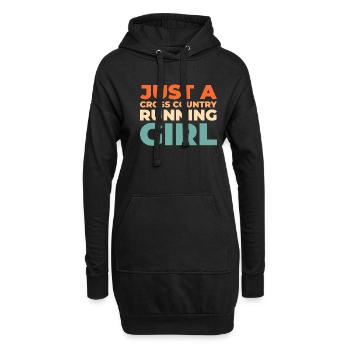 Xc Läufer Cross Country Running - Hoodie-Kleid - Schwarz - Vorne