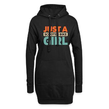 Motorroller Just A Scooter Bike Girl - Hoodie-Kleid - Schwarz - Vorne