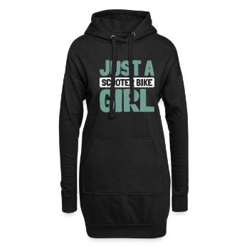 Motorroller Just A Scooter Bike Girl - Hoodie-Kleid - Schwarz - Vorne