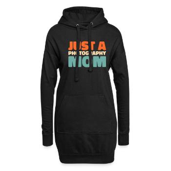 Fotograf Fotografie Kamera - Hoodie-Kleid - Schwarz - Vorne