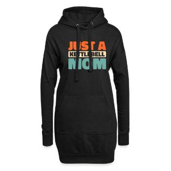 Kettlebell juste une maman kettlebell - Sweat-shirt à capuche long Femme - noir - Devant