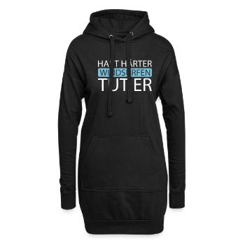 Windsurfen Windsurfer - Hoodie-Kleid - Schwarz - Vorne