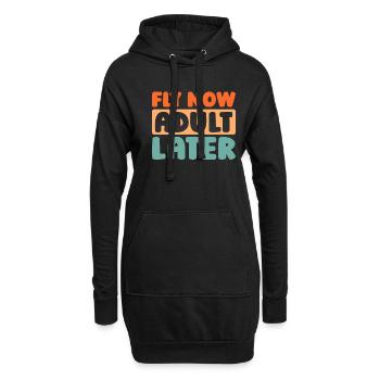 Paramotor Gleitschirmfliegen - Hoodie-Kleid - Schwarz - Vorne
