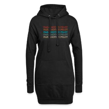 Paramoteur parapente - Sweat-shirt à capuche long Femme - noir - Devant