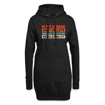 Feminist Feminismus If My Uterus Shot Bullets - Hoodie-Kleid - Schwarz - Vorne