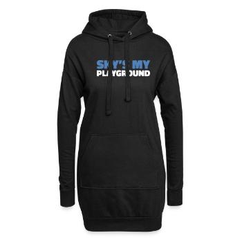 Paramotor Gleitschirmfliegen - Hoodie-Kleid - Schwarz - Vorne