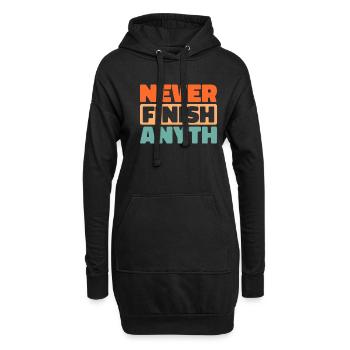 Humour noir - Sweat-shirt à capuche long Femme - noir - Devant