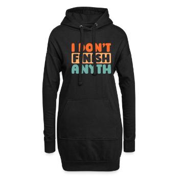 Schwarzer Humor - Hoodie-Kleid - Schwarz - Vorne