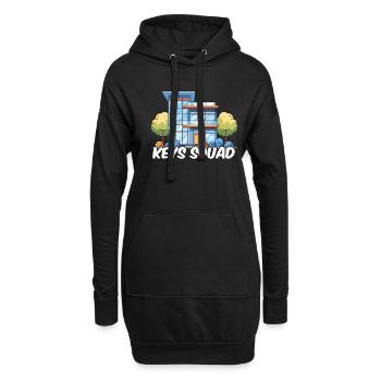 Escouade d’agents immobiliers - Sweat-shirt à capuche long Femme - noir - Devant