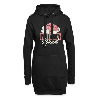 Psychologischer Berater Kader - Hoodie-Kleid - Schwarz - Vorne