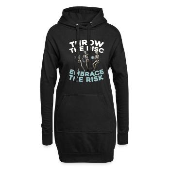 Frisbee Golf Disc Golf - Hoodie-Kleid - Schwarz - Vorne
