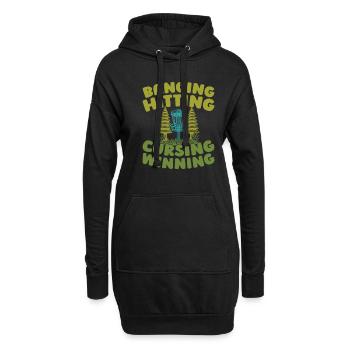 Frisbee Golf Disc Golf - Hoodie-Kleid - Schwarz - Vorne