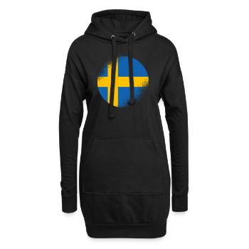Suède Drapeau Scandinavie Drapeau suédois - Sweat-shirt à capuche long Femme - noir - Devant