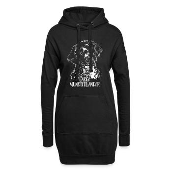 Loved by a Large Munsterlander Hundespruch Hunde - Hoodie-Kleid - Schwarz - Vorne