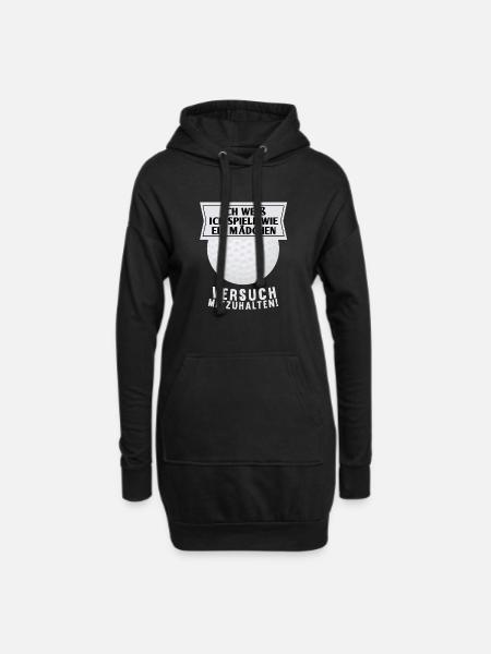 Golf wie Mädchen Frau Lustiger Spruch Geschenk - Hoodie-Kleid - Schwarz