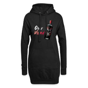 Seul crâne d’amateur d’alcool à la vodka - Sweat-shirt à capuche long Femme - noir - Devant