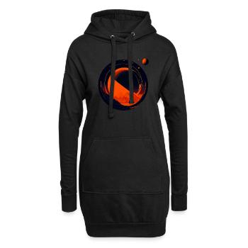 Vue de l’espace / Mars 02 - Sweat-shirt à capuche long Femme - noir - Devant
