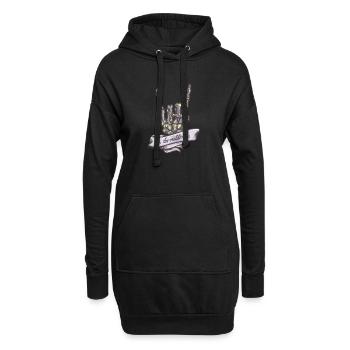 I, The Rudderless Skeleton Corned-Hand - Sweat-shirt à capuche long Femme - noir - Devant