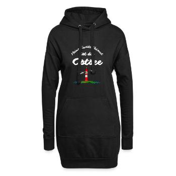 Ostsee-Meine Zweite Heimat ist die Ostsee - Hoodie-Kleid - Schwarz - Vorne
