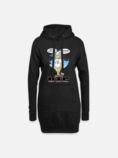 Schüsseln und Ruhestand - Hoodie-Kleid - Schwarz