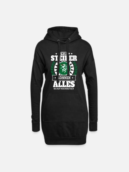 STEIRER - ALLES BIS AUF HOCHDEUTSCH - Hoodie-Kleid - Schwarz