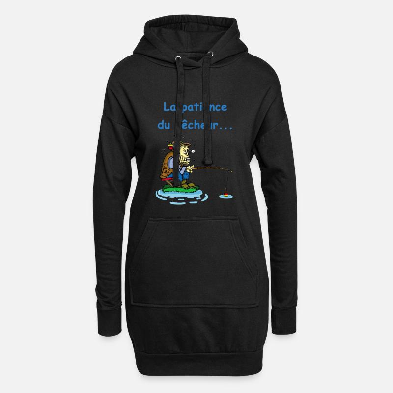 Le pêcheur - Sweat-shirt à capuche long Femme - noir