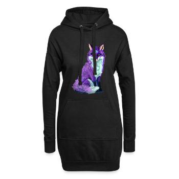Fuchs - Hoodie-Kleid - Schwarz - Vorne