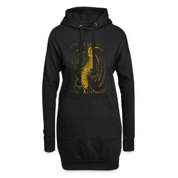 Datenspirale Tanzfigur - Hoodie-Kleid - Schwarz - Vorne