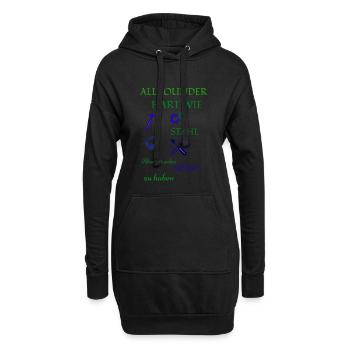 Handwerker Kaffee und Bier - Hoodie-Kleid - Schwarz - Vorne
