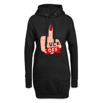 Verpiss dich. Für Damen, die gerne Abstand halten* - Hoodie-Kleid - Schwarz - Vorne