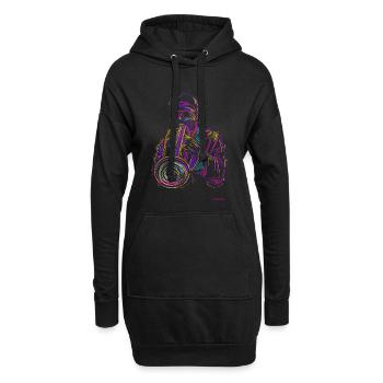 Jazz-Trompete - Hoodie-Kleid - Schwarz - Vorne