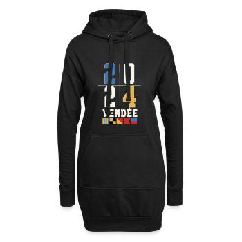 Course autour du globe 2024 Vendée - Sweat-shirt à capuche long Femme - noir - Devant