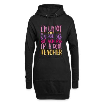 Cooler Lehrer – Lustiges Geschenk für Lehrer - Hoodie-Kleid - Schwarz - Vorne