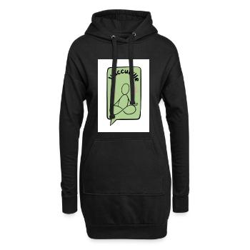 Ich begrüße ocker - Hoodie-Kleid - Schwarz - Vorne