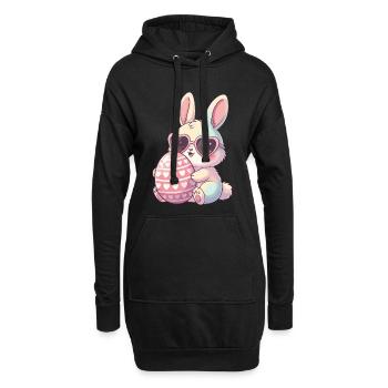 Œuf de Pâques Herzblick Bunny - Sweat-shirt à capuche long Femme - noir - Devant
