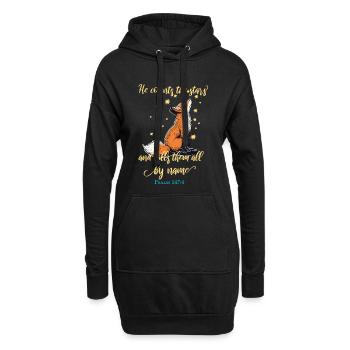 Fuchs Christliches Zitat - Hoodie-Kleid - Schwarz - Vorne