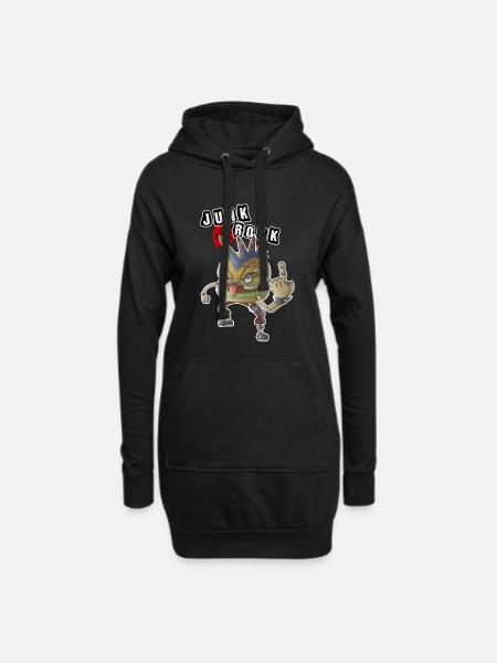 Junk Rock - Hoodie-Kleid - Schwarz