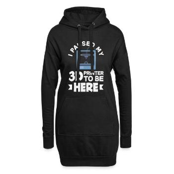 Ich Habe Meinen 3D Drucker Pausiert Lustig - Hoodie-Kleid - Schwarz - Vorne