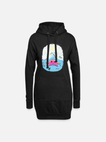 War-Squid - Hoodie-Kleid - Schwarz