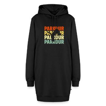 Lustige Parkour Freerunning Sport Geschenke - Hoodie-Kleid - Schwarz - Vorne