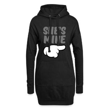 She\'s Mine (Comic Hand) Part 2 - Sweat-shirt à capuche long Femme - noir - Devant