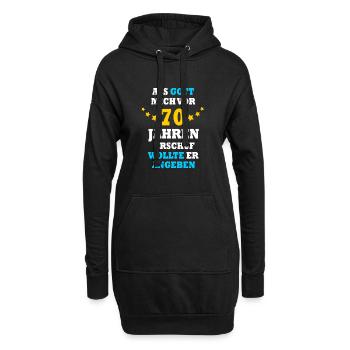 70 Jahre Frauen Männer 70. Geburtstag Geschenk - Hoodie-Kleid - Schwarz - Vorne