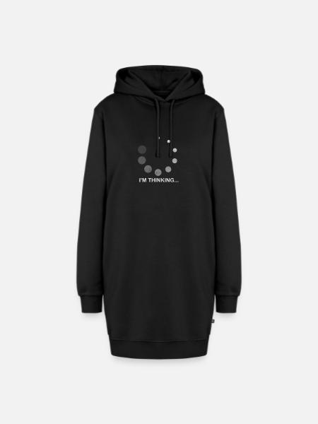 I'm thinking... - Philosophie - Hoodie-Kleid - Schwarz