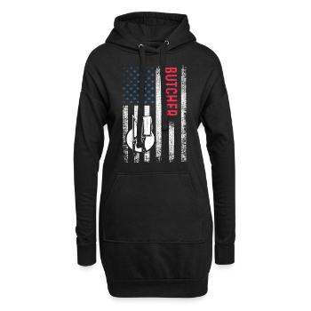 Butcher Butcher Butcher Butcher’s Shop Cadeau - Sweat-shirt à capuche long Femme - noir - Devant