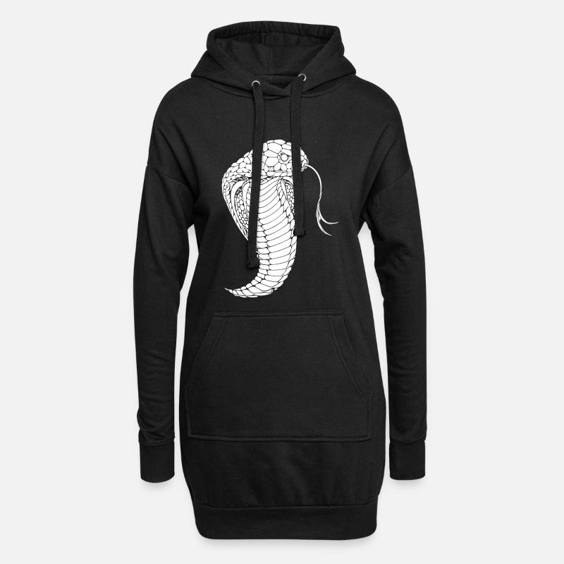 Cobra Schlange Kobra Snake - Hoodie-Kleid - Schwarz
