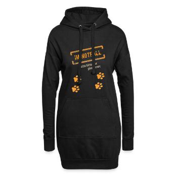 Notfall Katze lustige Sprüche Geschenk Spruch Fan - Hoodie-Kleid - Schwarz - Vorne