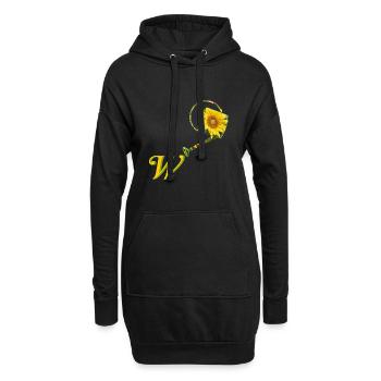 giesskanne w - Hoodie-Kleid - Schwarz - Vorne