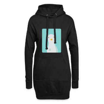 Fiese Möwe avec le doigt Stinky, Naughty Bird funny - Sweat-shirt à capuche long Femme - noir - Devant