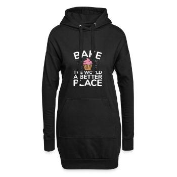 Cuisson, Baker, Love to Bake Design de cadeau mignon - Sweat-shirt à capuche long Femme - noir - Devant